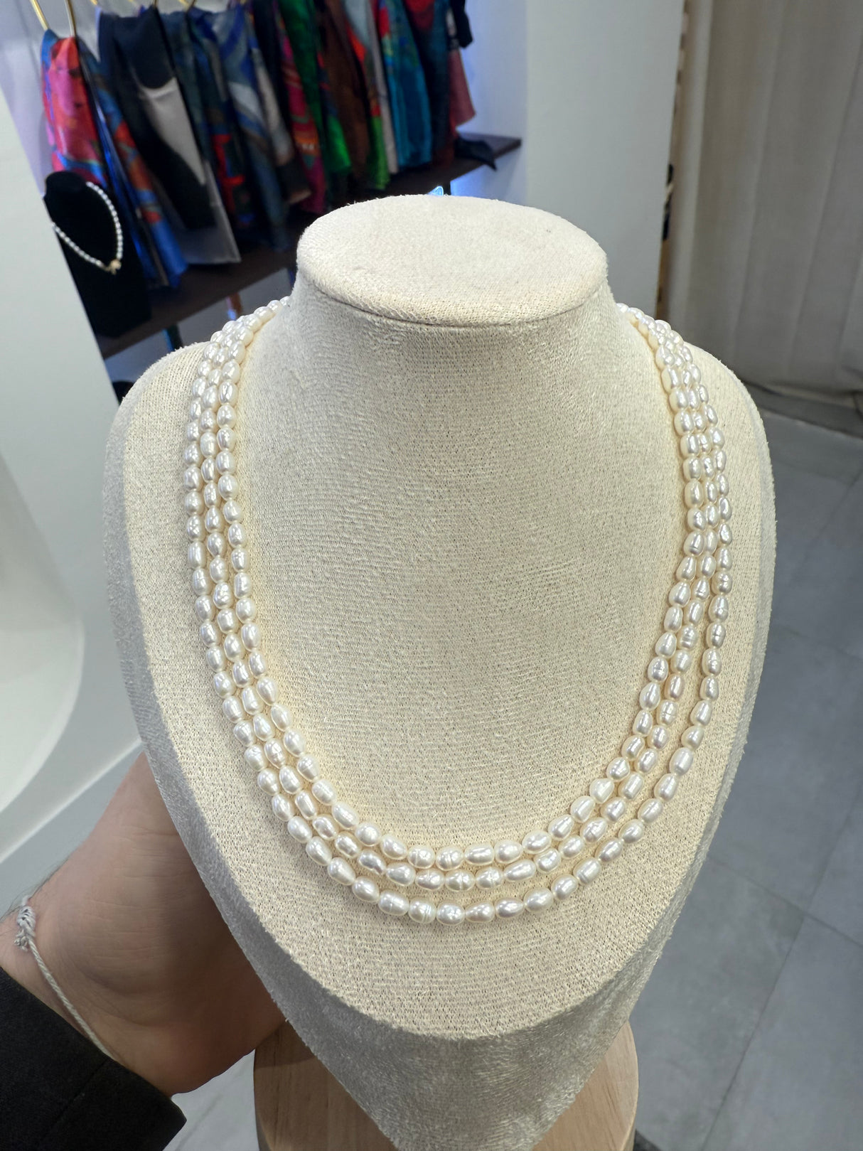 Collar de Perlas Barrocas 4–5 mm · Rice Shape · Edición Elegante