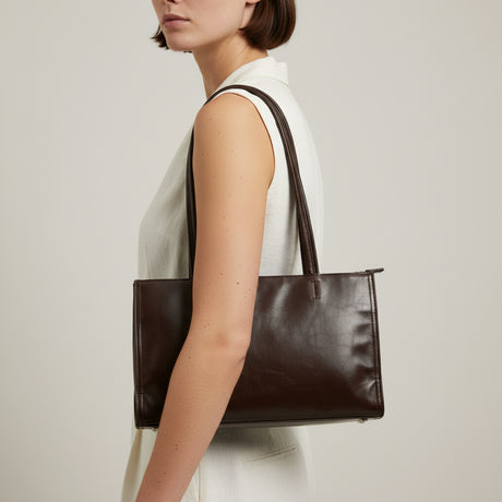 Bolso Rectangular Long Straps Chocolate