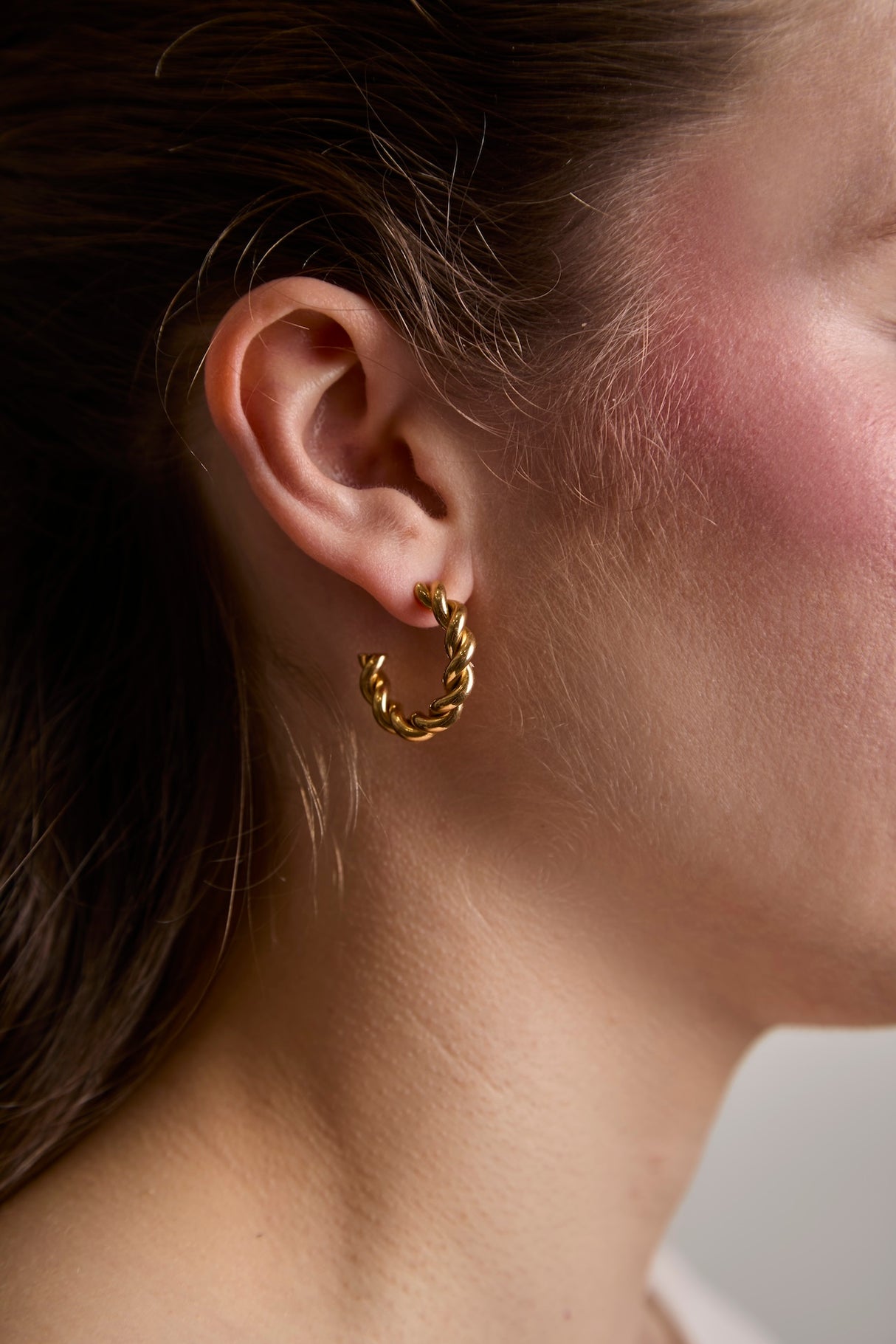 Pendientes Aro Twist Gold
