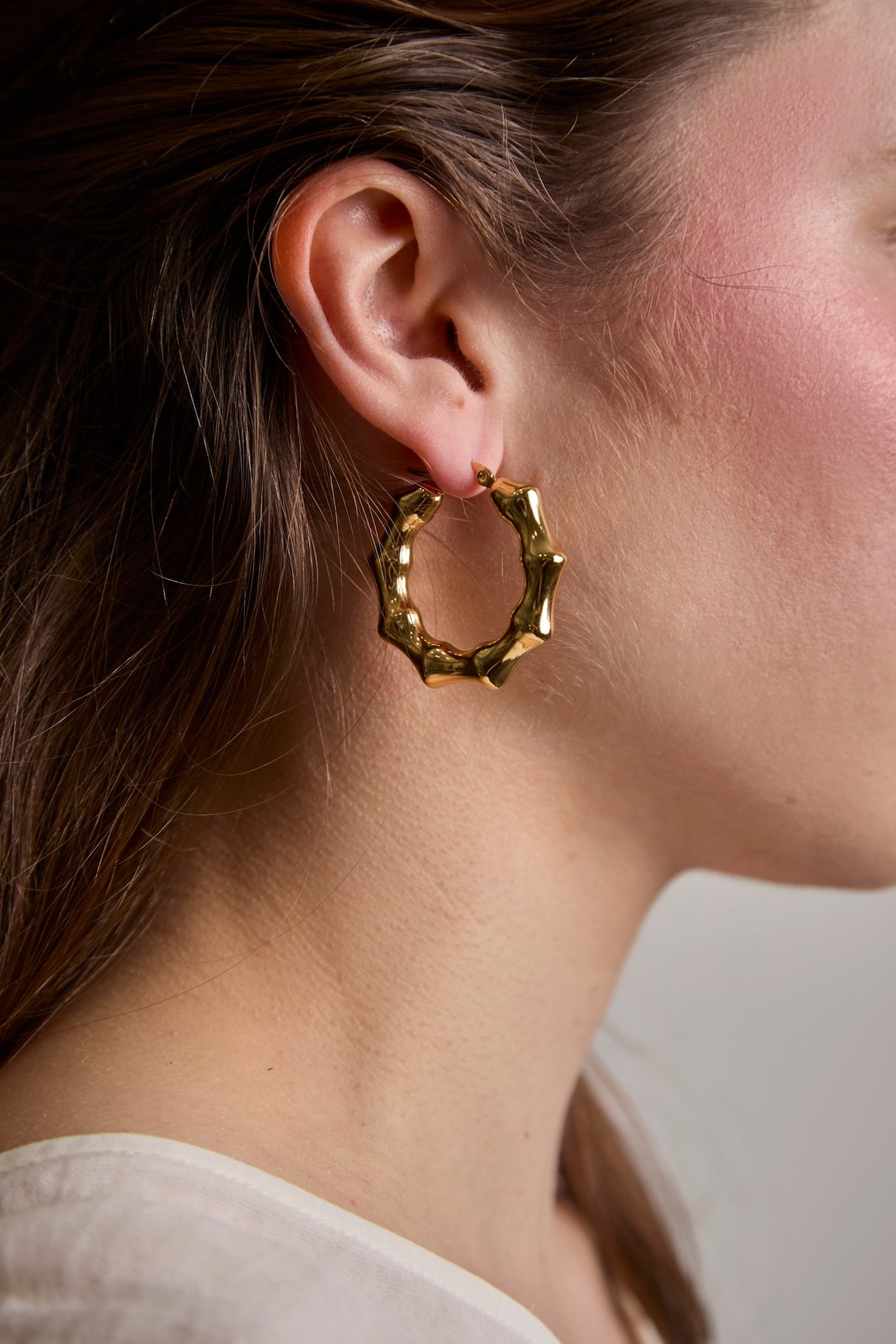 Pendientes Bamboo Gold Hoops