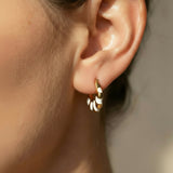 Mini Aros Concha Dorada – Esmalte Blanco