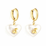 Pendientes Cherry Pearl Heart