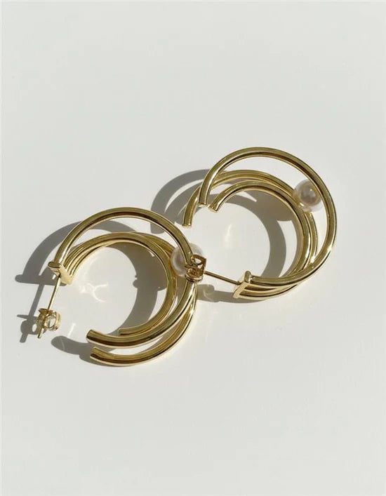 Pendientes de perlas lunares