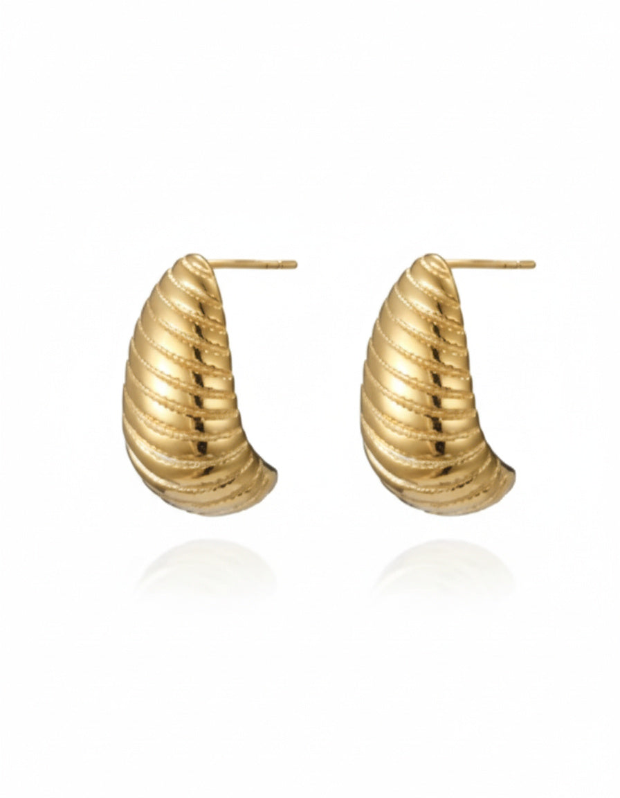Pendientes Espiral Dorada