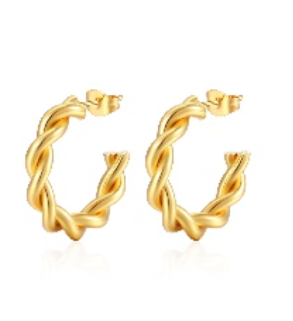 Pendientes Aro Twist Gold