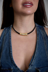 Collar corto cordon con pieza rigida - DONNABATEA