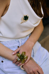 Anillo Magnolia Verde Oliva - Basoie Concept