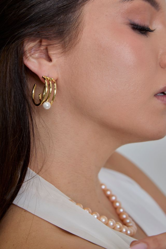 Pendientes de perlas lunares