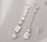 Pendientes Largos Perlas - AURELLE