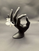 Anillo Magnolia Blanco Opaco - Basoie Concept
