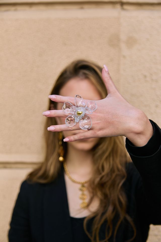 Anillo Caléndula Transparente - Basoie Concept