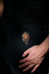 Broche Aurora Champagne · Swarovski